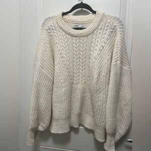 Ivory Chunky Cable Knit Sweater - Sonoma XXL